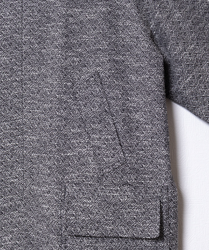 DOUBLE SIDED JACQUARD TWEED DEADSTOCK HYPER BIG HUNTING OVER COAT