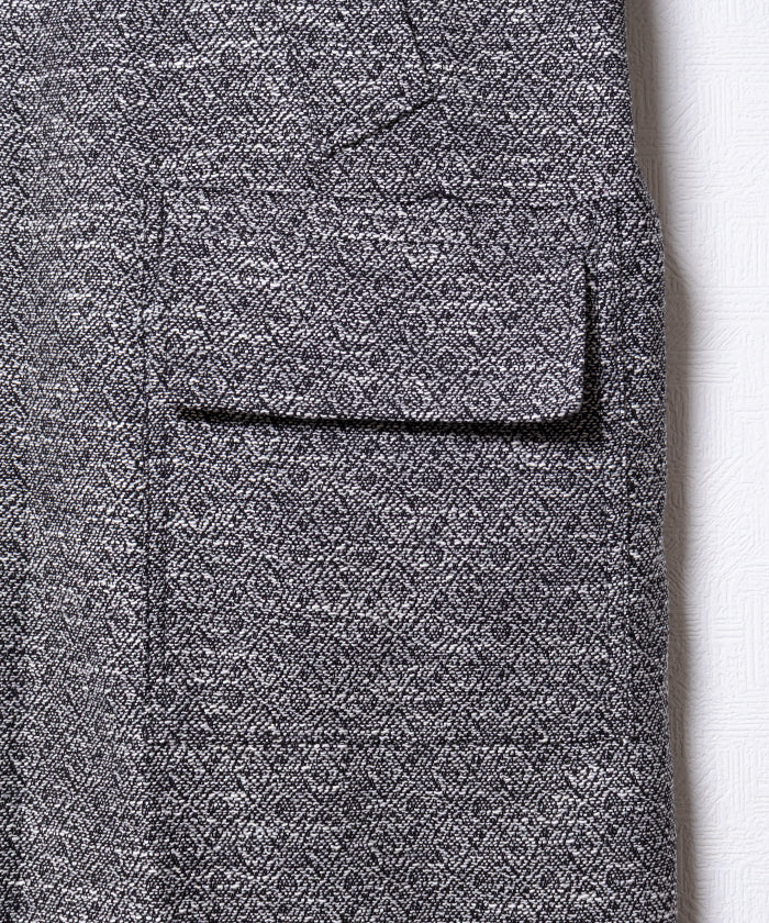 DOUBLE SIDED JACQUARD TWEED DEADSTOCK HYPER BIG HUNTING OVER COAT