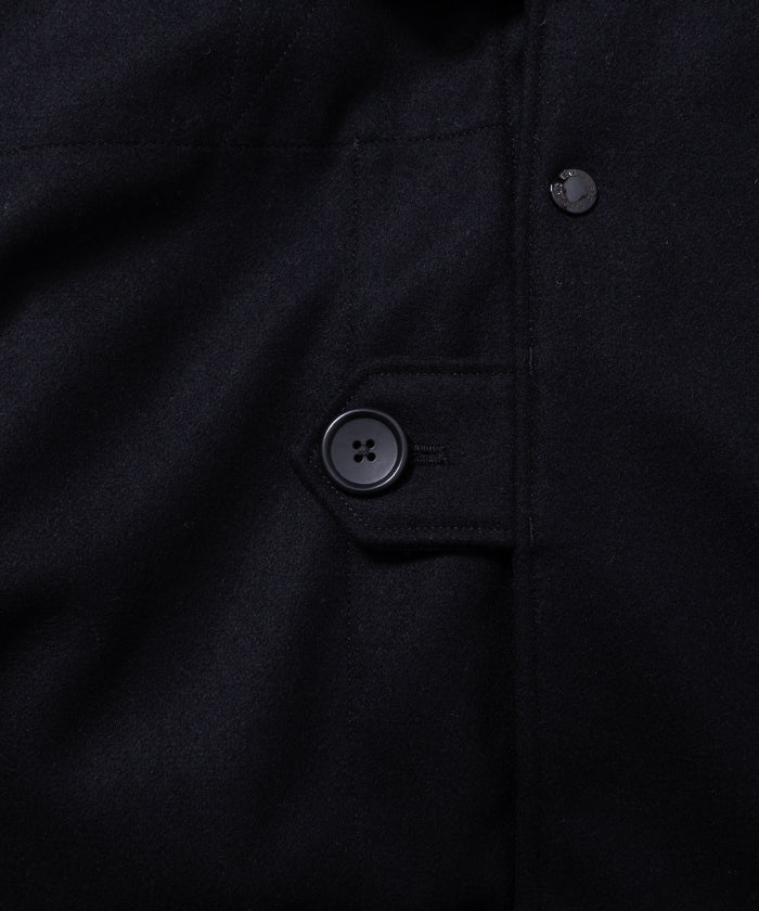 【ENGINEERED GARMENTS】 DUFFLE COAT 24OZ WOOL MELTON - BLACK / エンジニアドガーメンツ ダッフルコート 24オンス ウール メルトン ロングコート 正規取扱店 神奈川 鎌倉 オンラインショップ 通販