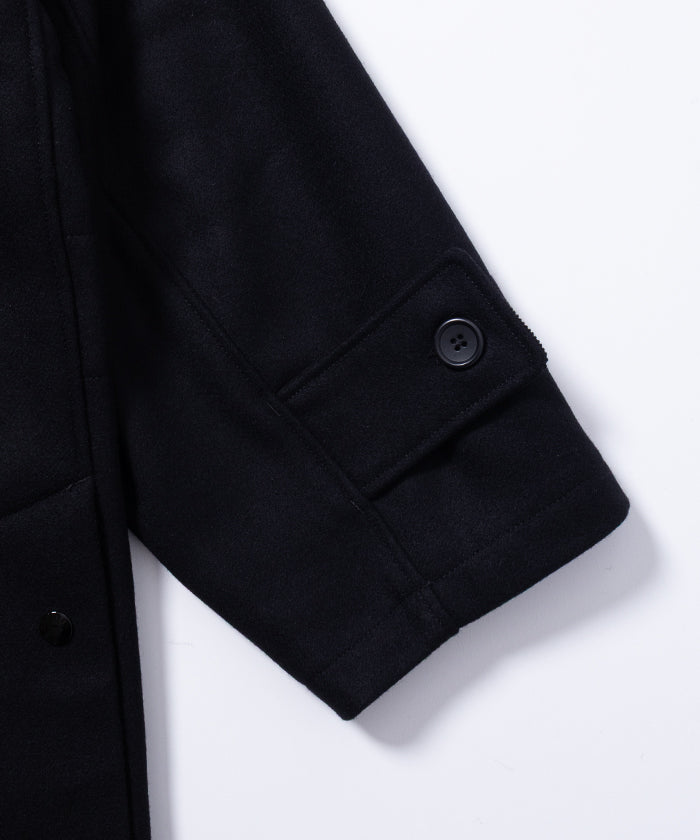【ENGINEERED GARMENTS】 DUFFLE COAT 24OZ WOOL MELTON - BLACK / エンジニアドガーメンツ ダッフルコート 24オンス ウール メルトン ロングコート 正規取扱店 神奈川 鎌倉 オンラインショップ 通販