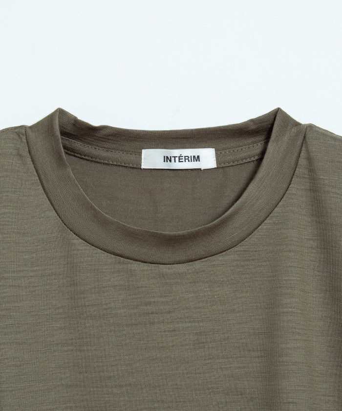 【INTÉRIM】EXTRA FINE MERINO WOOL JERSEY S/S TEE - SAGE / インテリム エクストラ ファイン メリノウール ジャージー 半袖 Tシャツ セージ オリーブ 2025SS 2025春夏 正規取扱店 神奈川 鎌倉 オンラインショップ 通販