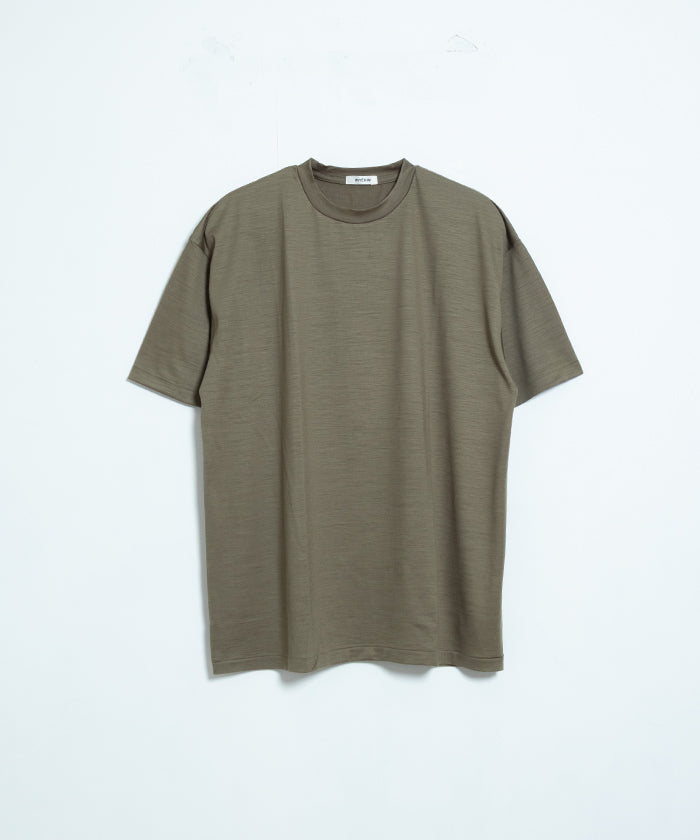 【INTÉRIM】EXTRA FINE MERINO WOOL JERSEY S/S TEE - SAGE / インテリム エクストラ ファイン メリノウール ジャージー 半袖 Tシャツ セージ オリーブ 2025SS 2025春夏 正規取扱店 神奈川 鎌倉 オンラインショップ 通販