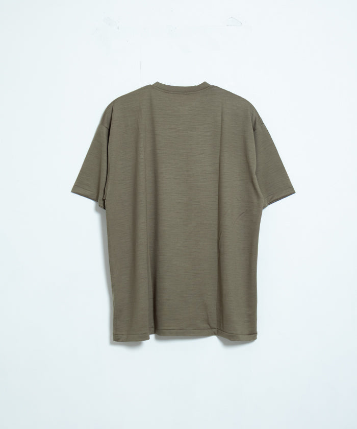 【INTÉRIM】EXTRA FINE MERINO WOOL JERSEY S/S TEE - SAGE / インテリム エクストラ ファイン メリノウール ジャージー 半袖 Tシャツ セージ オリーブ 2025SS 2025春夏 正規取扱店 神奈川 鎌倉 オンラインショップ 通販