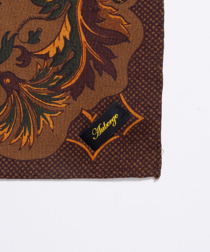 【AUBERGE】FICHU - KHAKI / オーベルジュ フィシュ シルクスカーフ 2026SS 2026春夏 正規取扱店 神奈川 鎌倉 オンラインショップ 通販