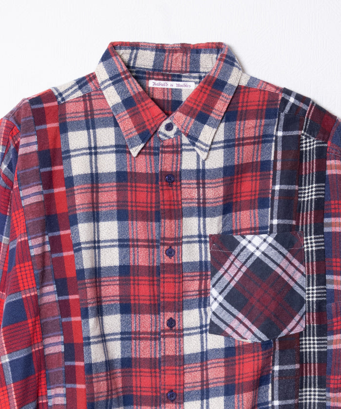 【Rebuild by Needles】FLANNEL SHIRT 7CUTS WIDE SHIRT / リビルド バイ ニードルズ フランネルシャツ 7カット ワイドシャツ 2025AW 2025秋冬 正規取扱店 神奈川 鎌倉 オンラインショップ 通販