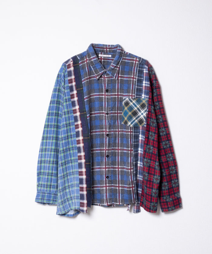 【Rebuild by Needles】FLANNEL SHIRT 7CUTS WIDE SHIRT / リビルド バイ ニードルズ フランネルシャツ 7カット ワイドシャツ 2025AW 2025秋冬 正規取扱店 神奈川 鎌倉 オンラインショップ 通販