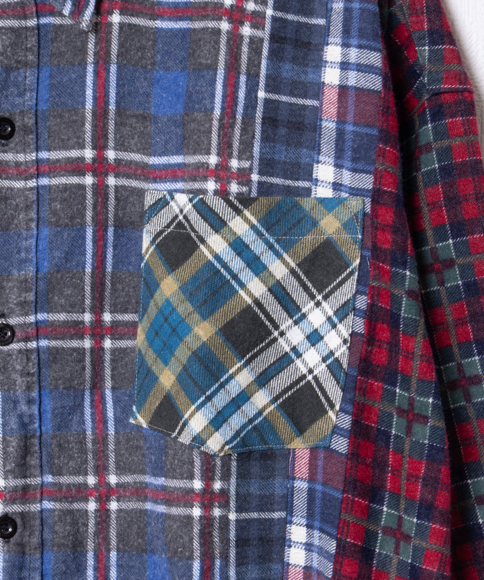 【Rebuild by Needles】FLANNEL SHIRT 7CUTS WIDE SHIRT / リビルド バイ ニードルズ フランネルシャツ 7カット ワイドシャツ 2025AW 2025秋冬 正規取扱店 神奈川 鎌倉 オンラインショップ 通販