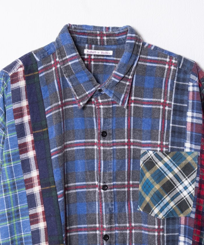 【Rebuild by Needles】FLANNEL SHIRT 7CUTS WIDE SHIRT / リビルド バイ ニードルズ フランネルシャツ 7カット ワイドシャツ 2025AW 2025秋冬 正規取扱店 神奈川 鎌倉 オンラインショップ 通販