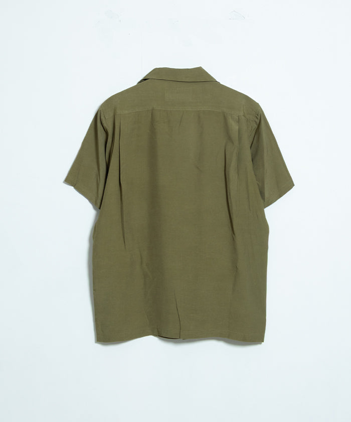 【Aloha Blossom】FOUNDATION SHORT SLEEVE - KHAKI / アロハブロッサム 半袖 レーヨン アロハシャツ カーキ 無地 2025SS 2025春夏 正規取扱店 神奈川 鎌倉 オンラインショップ 通販