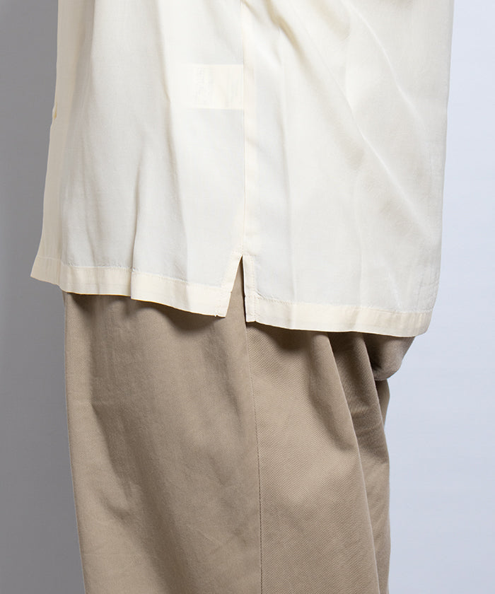 【Aloha Blossom】FOUNDATION SHORT SLEEVE ‐ OFF / アロハブロッサム 半袖 レーヨン アロハシャツ オフホワイト 白 生成り 2025SS 2025春夏 無地 正規取扱店 神奈川 鎌倉 オンラインショップ 通販