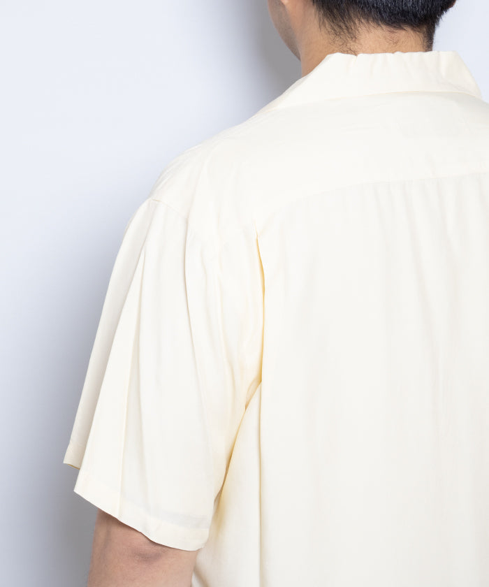 【Aloha Blossom】FOUNDATION SHORT SLEEVE ‐ OFF / アロハブロッサム 半袖 レーヨン アロハシャツ オフホワイト 白 生成り 2025SS 2025春夏 無地 正規取扱店 神奈川 鎌倉 オンラインショップ 通販