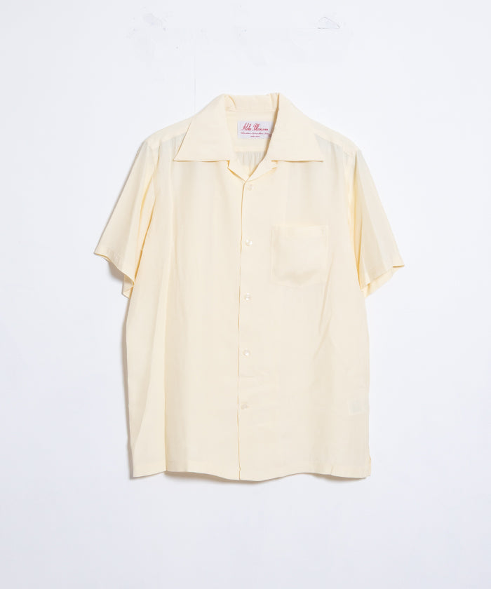 【Aloha Blossom】FOUNDATION SHORT SLEEVE ‐ OFF / アロハブロッサム 半袖 レーヨン アロハシャツ オフホワイト 白 生成り 2025SS 2025春夏 無地 正規取扱店 神奈川 鎌倉 オンラインショップ 通販