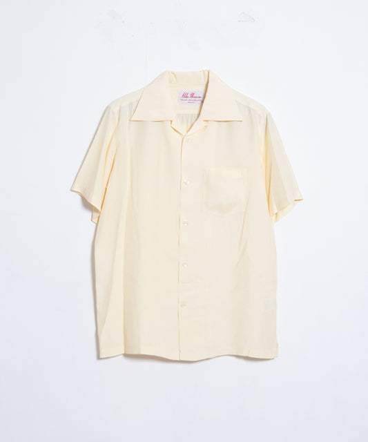 【Aloha Blossom】FOUNDATION SHORT SLEEVE ‐ OFF / アロハブロッサム 半袖 レーヨン アロハシャツ オフホワイト 白 生成り 2025SS 2025春夏 無地 正規取扱店 神奈川 鎌倉 オンラインショップ 通販