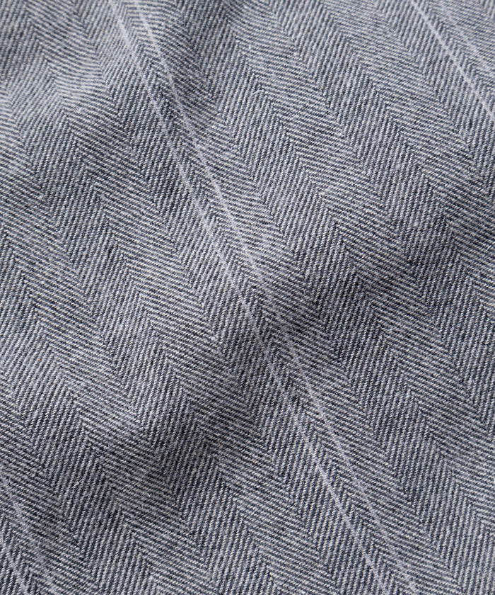 【ENGINEERED GARMENTS】FOWL VEST LT WOOL STRIPED HB - GREY / エンジニアドガーメンツ フォールベスト ライトウール ストライプ ヘリンボーン 2025AW 2025秋冬 正規取扱店 神奈川 鎌倉 オンラインショップ 通販