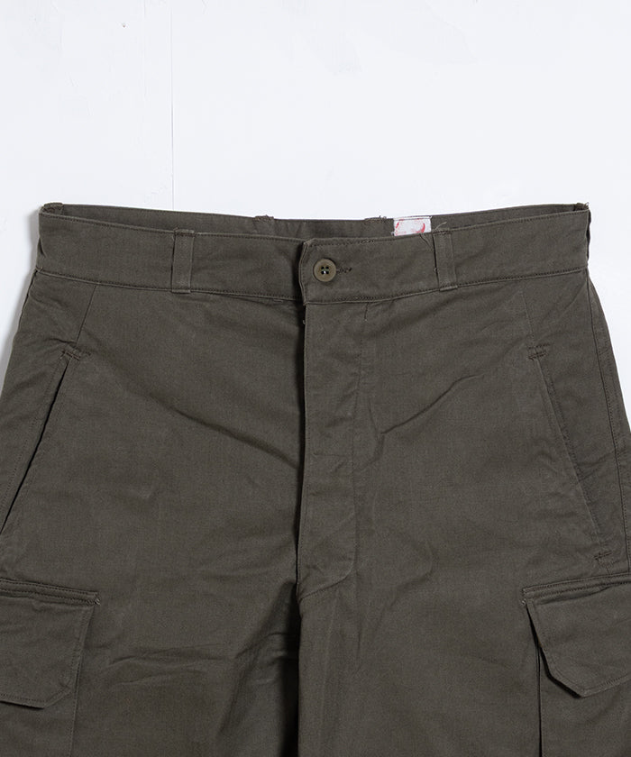1950-60’s FRENCH ARMY FIELD CARGO PANTS M47 HBT FABRIC DEADSTOCK / フランス軍 M47 フィールド カーゴパンツ ヘリンボーンツイル デッドストック 23サイズ 実物 新古品 ヴィンテージ オンラインショップ 通販