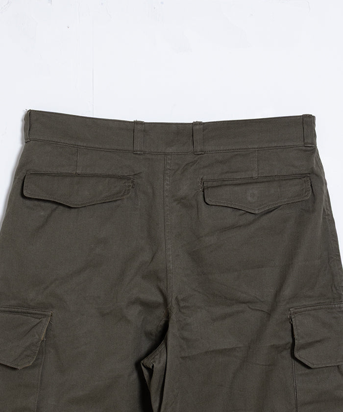 1950-60’s FRENCH ARMY FIELD CARGO PANTS M47 HBT FABRIC DEADSTOCK / フランス軍 M47 フィールド カーゴパンツ ヘリンボーンツイル デッドストック 23サイズ 実物 新古品 ヴィンテージ オンラインショップ 通販