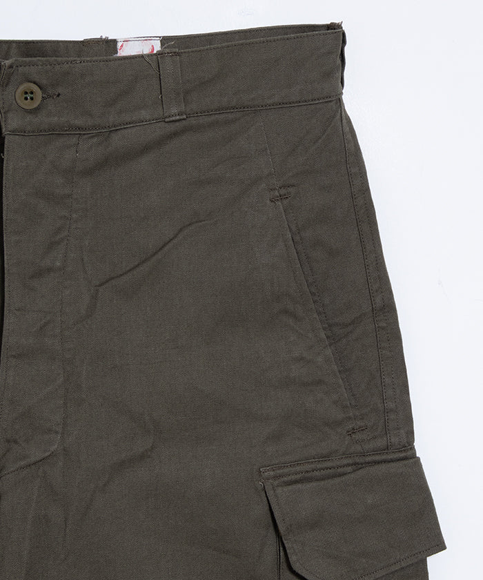 1950-60’s FRENCH ARMY FIELD CARGO PANTS M47 HBT FABRIC DEADSTOCK / フランス軍 M47 フィールド カーゴパンツ ヘリンボーンツイル デッドストック 23サイズ 実物 新古品 ヴィンテージ オンラインショップ 通販