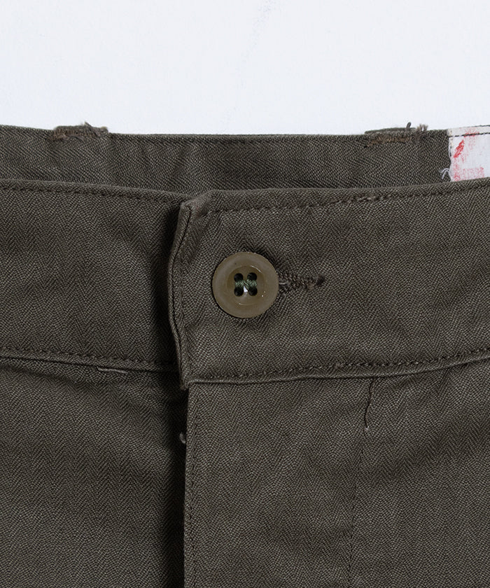 1950-60’s FRENCH ARMY FIELD CARGO PANTS M47 HBT FABRIC DEADSTOCK / フランス軍 M47 フィールド カーゴパンツ ヘリンボーンツイル デッドストック 23サイズ 実物 新古品 ヴィンテージ オンラインショップ 通販