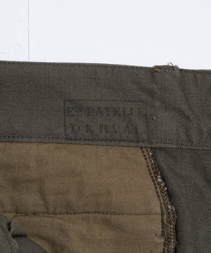 1950-60’s FRENCH ARMY FIELD CARGO PANTS M47 HBT FABRIC DEADSTOCK / フランス軍 M47 フィールド カーゴパンツ ヘリンボーンツイル デッドストック 23サイズ 実物 新古品 ヴィンテージ オンラインショップ 通販