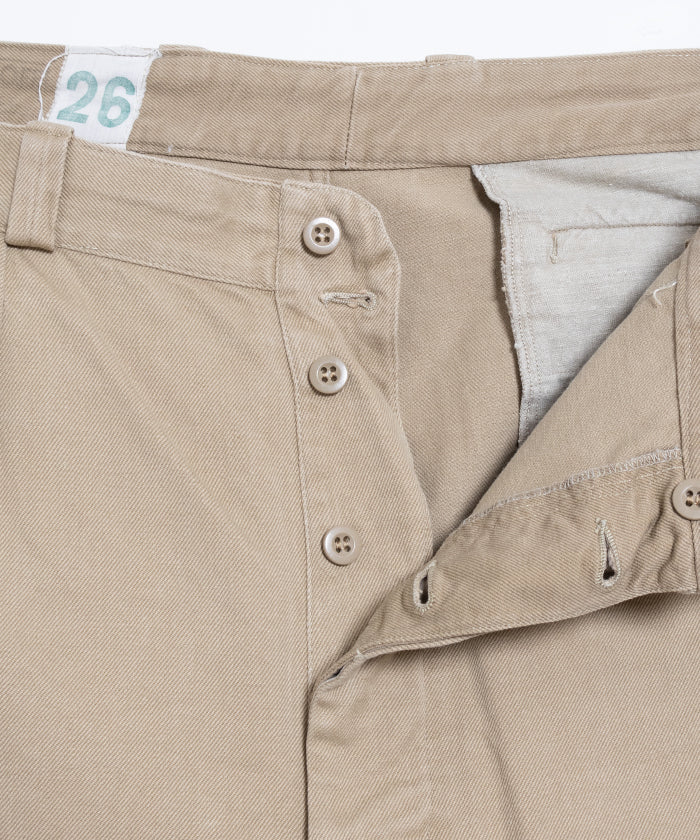 1950-60’s FRENCH ARMY M52 CHINO PANTS - 26 / フランス軍 M52 チノパンツ 26サイズ ビンテージ ヴィンテージ 古着 ミリタリーパンツ 通販 オンラインショップ 神奈川 鎌倉