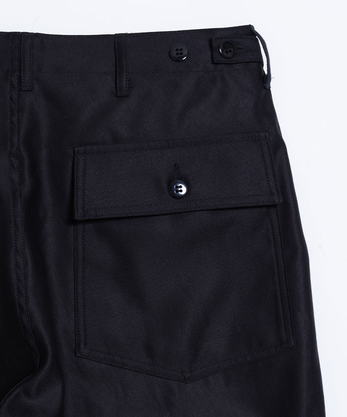 【INTÉRIM】GIZA BACK SATIN BAKER PANTS - BLACK / インテリム ギザバックサテン ベイカーパンツ ブラック 黒 2025SS 2025春夏 正規取扱店 神奈川 鎌倉 オンラインショップ 通販 interim
