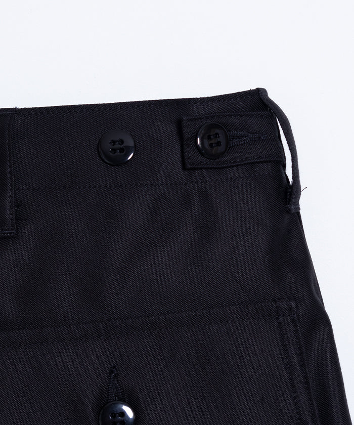【INTÉRIM】GIZA BACK SATIN BAKER PANTS - BLACK / インテリム ギザバックサテン ベイカーパンツ ブラック 黒 2025SS 2025春夏 正規取扱店 神奈川 鎌倉 オンラインショップ 通販 interim