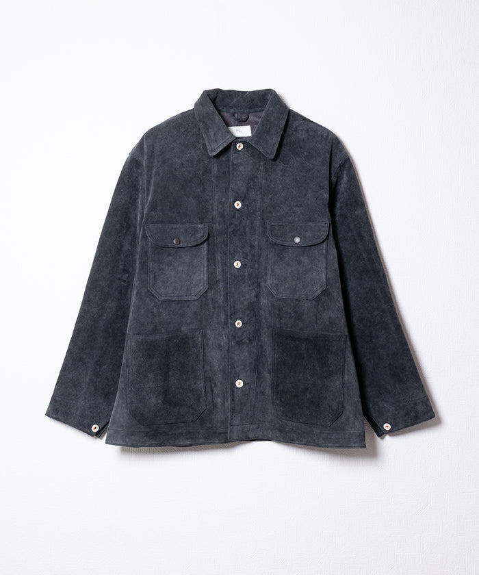 HERILL】GOATSUEDE RAILROAD CHORE JACKET / ヘリル ゴートスエード