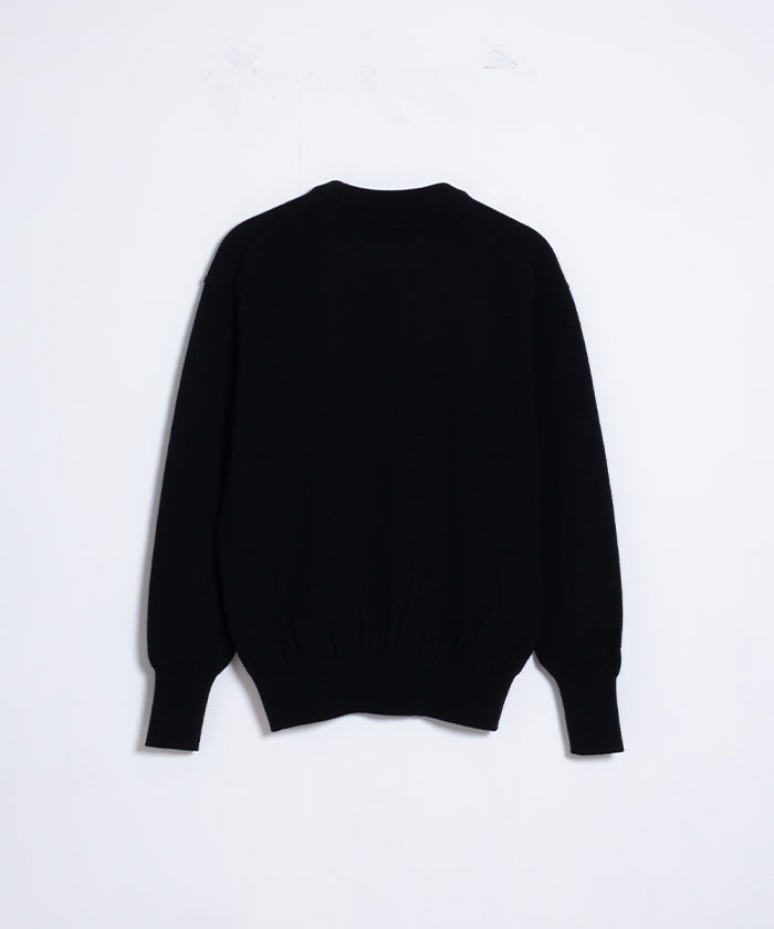 【HERILL】GOLDEN CASH PULLOVER / ヘリル ゴールデンキャッシュカシミアニット クルーネック プルオーバー セーター ブラック 2025AW 2025秋冬 正規取扱店 神奈川 鎌倉 オンラインショップ 通販