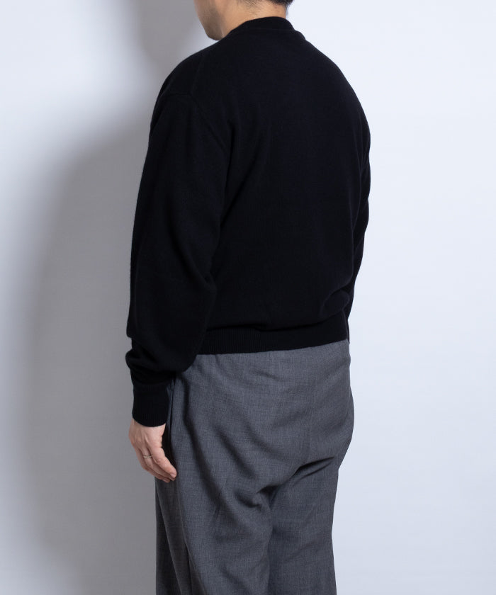 【HERILL】GOLDEN CASH PULLOVER / ヘリル ゴールデンキャッシュカシミアニット クルーネック プルオーバー セーター ブラック 2025AW 2025秋冬 正規取扱店 神奈川 鎌倉 オンラインショップ 通販