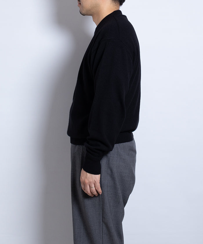【HERILL】GOLDEN CASH PULLOVER / ヘリル ゴールデンキャッシュカシミアニット クルーネック プルオーバー セーター ブラック 2025AW 2025秋冬 正規取扱店 神奈川 鎌倉 オンラインショップ 通販