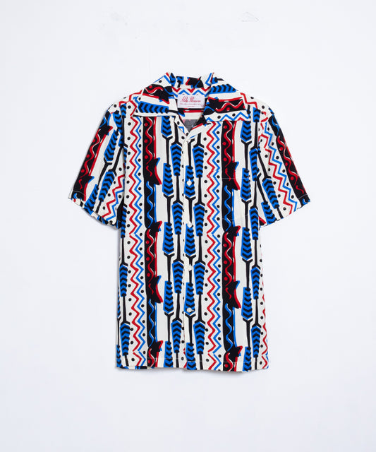 【Aloha Blossom】HAARII SHORT SLEEVE - BEIGE × BLACK / アロハブロッサム ハーリー レーヨン アロハシャツ 日本製 正規取扱店 神奈川 鎌倉 オンラインショップ 通販
