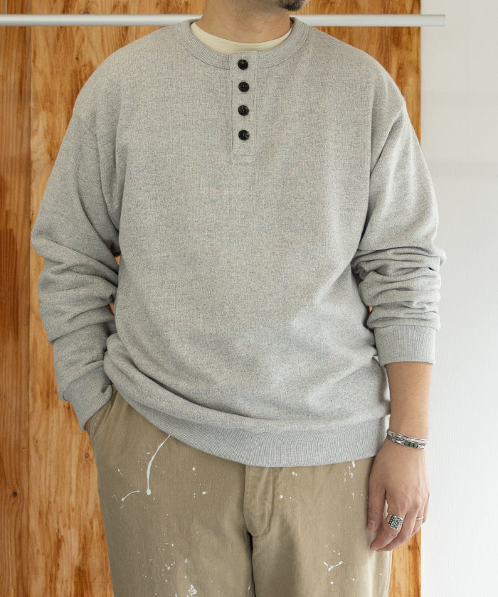 【INTÉRIM】HENRY LOOP WHEEL SWEAT SHIRT / インテリム ヘンリーネック スウェット 吊り編み 2025AW 2025秋冬 正規取扱店 神奈川 鎌倉 オンラインショップ 通販