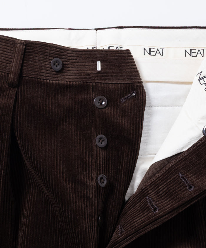【NEAT】HIGHDENSITY CORDRUOY WIDE ‐ BROWN / ニート ハイデンシティ コーデュロイ ワイド ブラウン 2025AW 2025秋冬 正規取扱店 神奈川 鎌倉 オンラインショップ 通販 太畝コーデュロイパンツ
