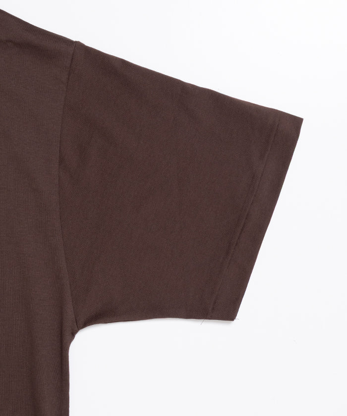 【INTÉRIM】HIGH GAUGE SUVIN JERSEY S/S TEE - BROWN / インテリム ハイゲージ スビン ジャージー 半袖 Tシャツ ブラウン 2026ss 2026春夏 正規取扱店 神奈川 鎌倉 ARZACH KAMAKURA オンラインショップ 通販