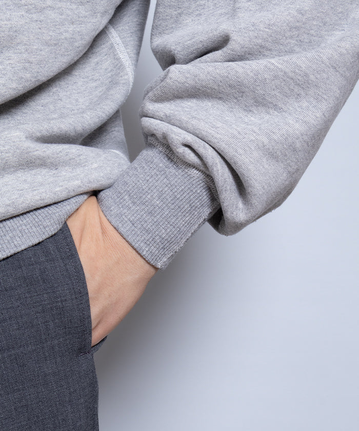 【HERILL】HOODED SWEAT SHIRTS - TOP GREY / ヘリル フーデッド スウェットシャツ トップグレー 2025AW 2025秋冬 正規取扱店 神奈川 鎌倉 オンラインショップ 通販 フード付きパーカ フーディー