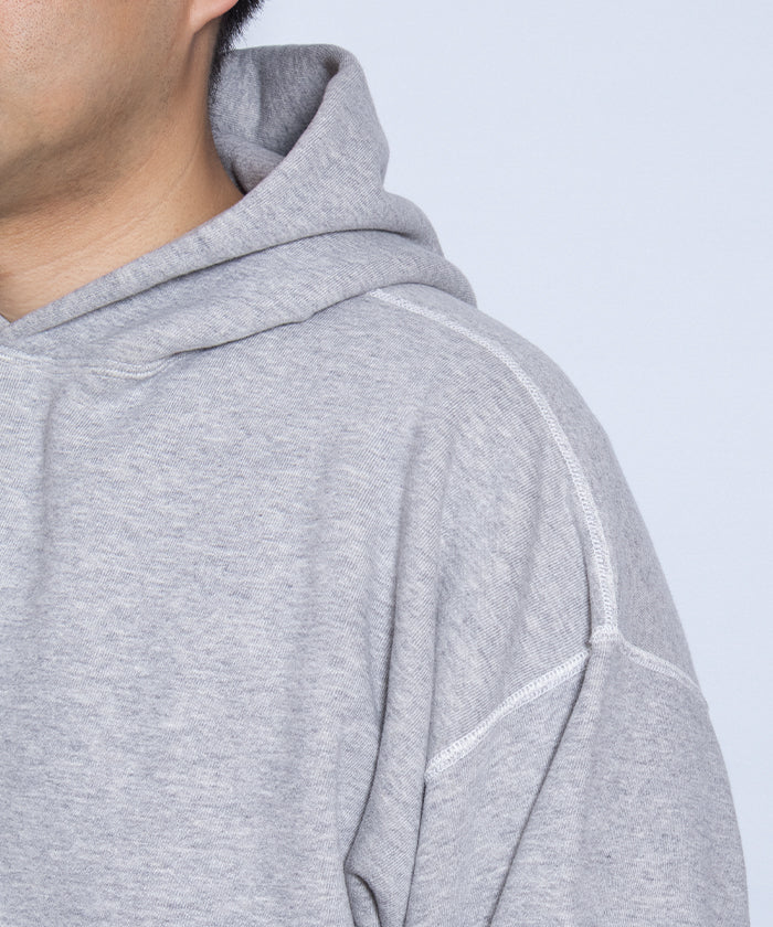 【HERILL】HOODED SWEAT SHIRTS - TOP GREY / ヘリル フーデッド スウェットシャツ トップグレー 2025AW 2025秋冬 正規取扱店 神奈川 鎌倉 オンラインショップ 通販 フード付きパーカ フーディー