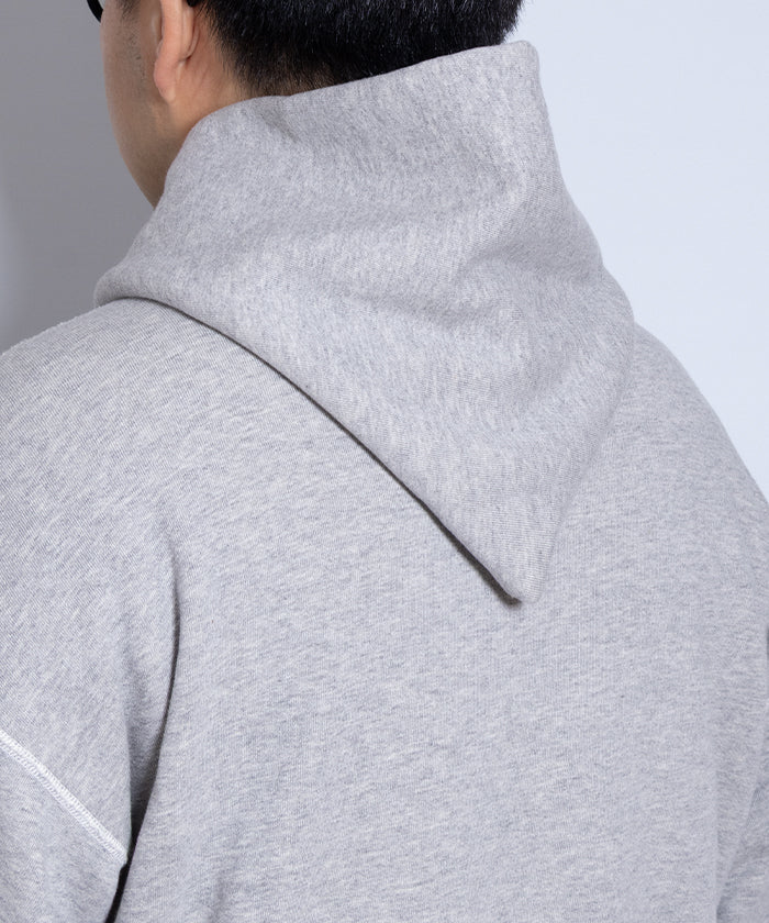 【HERILL】HOODED SWEAT SHIRTS - TOP GREY / ヘリル フーデッド スウェットシャツ トップグレー 2025AW 2025秋冬 正規取扱店 神奈川 鎌倉 オンラインショップ 通販 フード付きパーカ フーディー