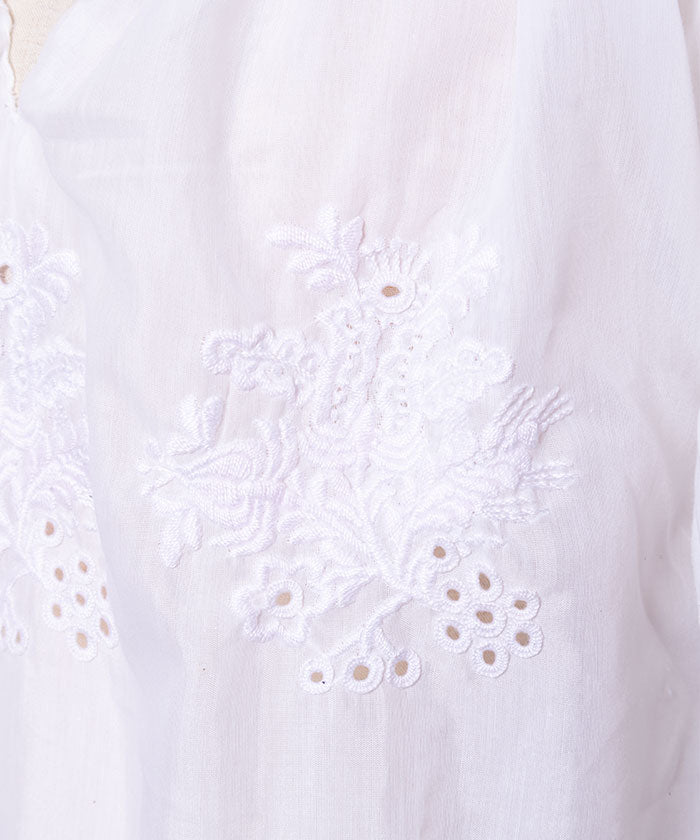 VINTAGE HUNGARIAN EMBROIDERED SHORT SLEEVE BLOUSE - 3 - A'r139 Kamakura