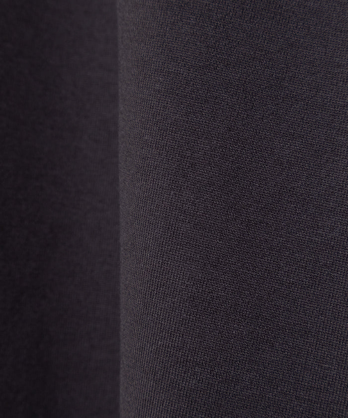 【INTÉRIM】HYPER BIG HIGH GAUGE SUVIN JERSEY LONG POLO SHIRT - SMOKE BLACK / インテリム ハイパービッグ ハイゲージ スビンコットン ジャージー 長袖ポロシャツ スモーク ブラック 2025SS 2025春夏 正規取扱店 神奈川 鎌倉 通販 オンラインショップ