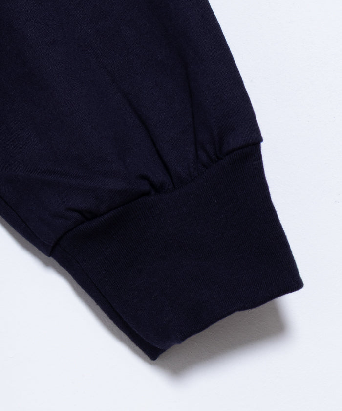 【INTÉRIM】HYPER BIG HIGH GAUGE SUVIN JERSEY LONG POLO SHIRT - D.NAVY / インテリム ハイパービッグ ハイゲージ スビンコットン ジャージー 長袖ポロシャツ ダーク ネイビー 2025SS 2025春夏 正規取扱店 神奈川 鎌倉 通販 オンラインショップ