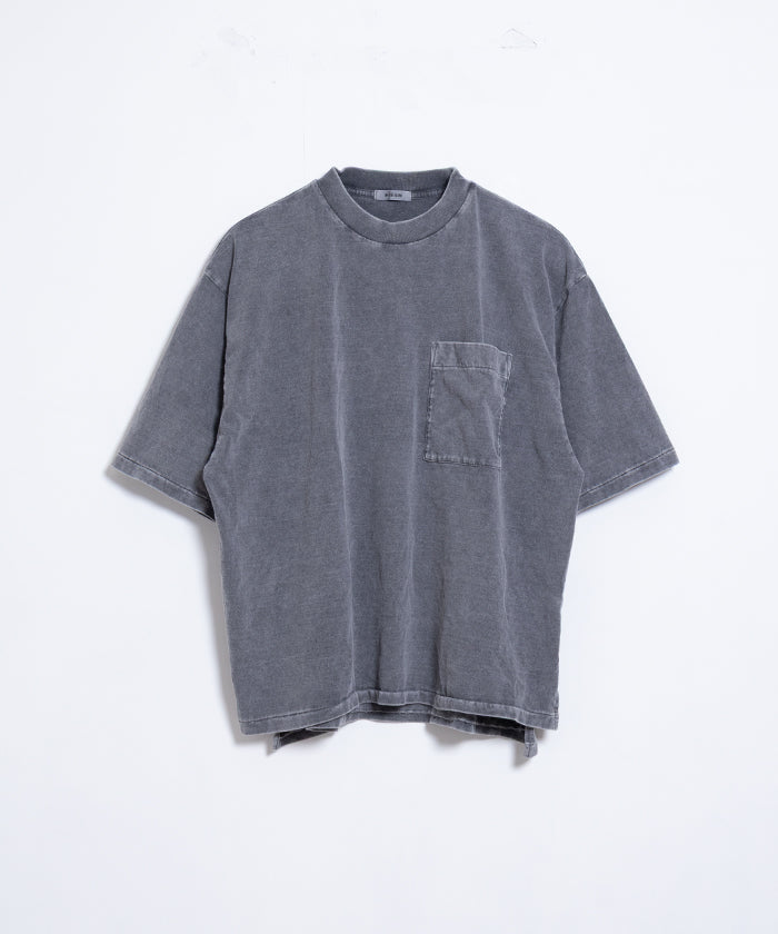 【INTÉRIM】HYPER BIG VINTAGE FADE BLACK POCKET T-SHIRT ‐ LIGHT BLACK /インテリム ハイパービッグ ヴィンテージ フェード ブラック ポケットTシャツ ビンテージ加工 2025SS 2025春夏 正規取扱店 神奈川 鎌倉 オンラインショップ 通販