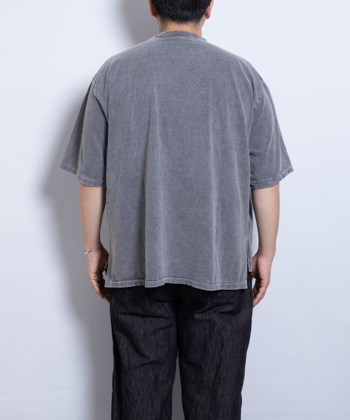 【INTÉRIM】HYPER BIG VINTAGE FADE BLACK POCKET T-SHIRT ‐ LIGHT BLACK /インテリム ハイパービッグ ヴィンテージ フェード ブラック ポケットTシャツ ビンテージ加工 2025SS 2025春夏 正規取扱店 神奈川 鎌倉 オンラインショップ 通販