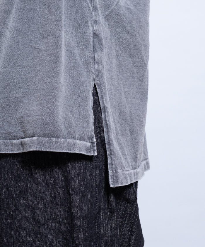 【INTÉRIM】HYPER BIG VINTAGE FADE BLACK POCKET T-SHIRT ‐ LIGHT BLACK /インテリム ハイパービッグ ヴィンテージ フェード ブラック ポケットTシャツ ビンテージ加工 2025SS 2025春夏 正規取扱店 神奈川 鎌倉 オンラインショップ 通販