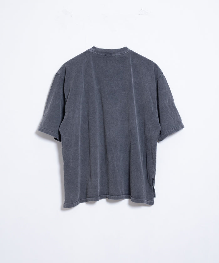 【INTÉRIM】HYPER BIG VINTAGE FADE BLACK POCKET T-SHIRT -MID BLACK /インテリム ハイパービッグ ヴィンテージ フェード ブラック ポケットTシャツ ポケT ヴィンテージ加工 2025SS 2025春夏 正規取扱店 神奈川 鎌倉 オンラインショップ 通販
