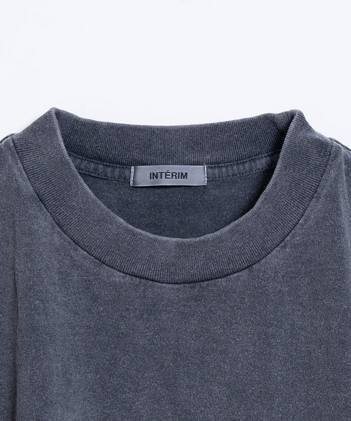 【INTÉRIM】HYPER BIG VINTAGE FADE BLACK POCKET T-SHIRT -MID BLACK /インテリム ハイパービッグ ヴィンテージ フェード ブラック ポケットTシャツ ポケT ヴィンテージ加工 2025SS 2025春夏 正規取扱店 神奈川 鎌倉 オンラインショップ 通販