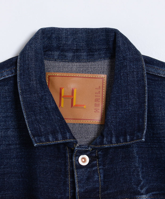 【HERILL】ISLANDDENIM XX JACKET - VINTAGE WORN / ヘリル アイランドデニム XX ジャケット ヴィンテージ加工 2025AW 2025秋冬 正規取扱店 神奈川 鎌倉 オンラインショップ 通販 デニムジャケット 506XX 1st ファーストタイプ