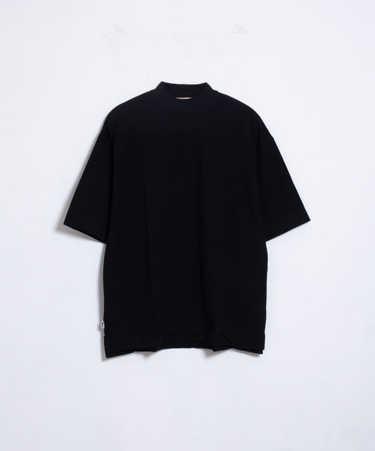 【EMON】KATAKURI - BLACK / エモン カタクリ モックネックTシャツ ブラック 黒 コットン 鹿の子素材 正規取扱店 神奈川 鎌倉 オンラインショップ 通販