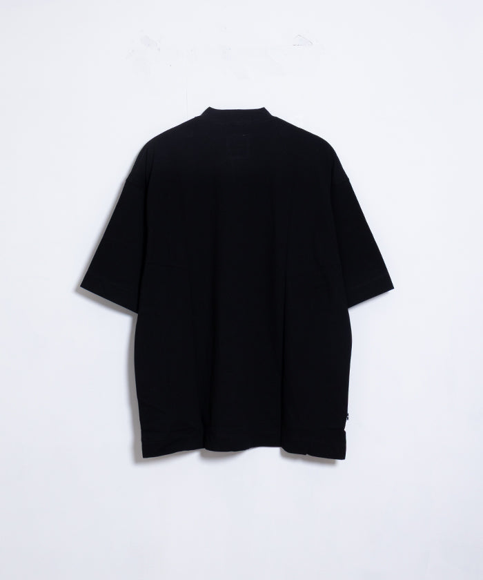 【EMON】KATAKURI - BLACK / エモン カタクリ モックネックTシャツ ブラック 黒 コットン 鹿の子素材 正規取扱店 神奈川 鎌倉 オンラインショップ 通販