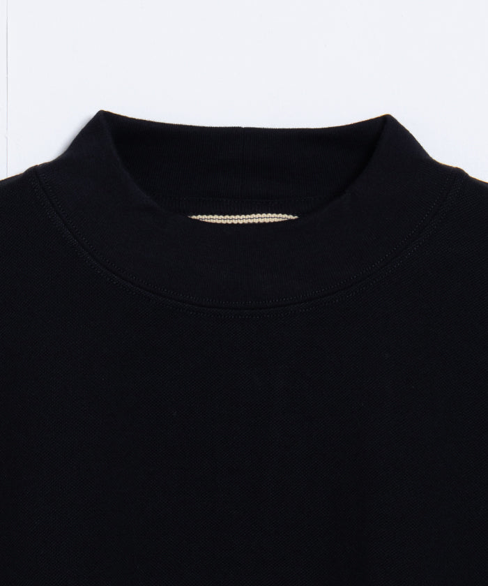 【EMON】KATAKURI - BLACK / エモン カタクリ モックネックTシャツ ブラック 黒 コットン 鹿の子素材 正規取扱店 神奈川 鎌倉 オンラインショップ 通販