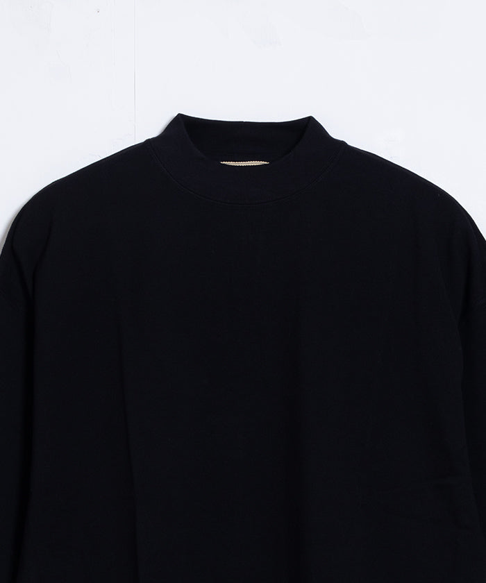 【EMON】KATAKURI - BLACK / エモン カタクリ モックネックTシャツ ブラック 黒 コットン 鹿の子素材 正規取扱店 神奈川 鎌倉 オンラインショップ 通販